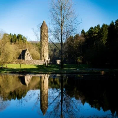 Glenpark Estate & Open Farm - view of lake and historic tower